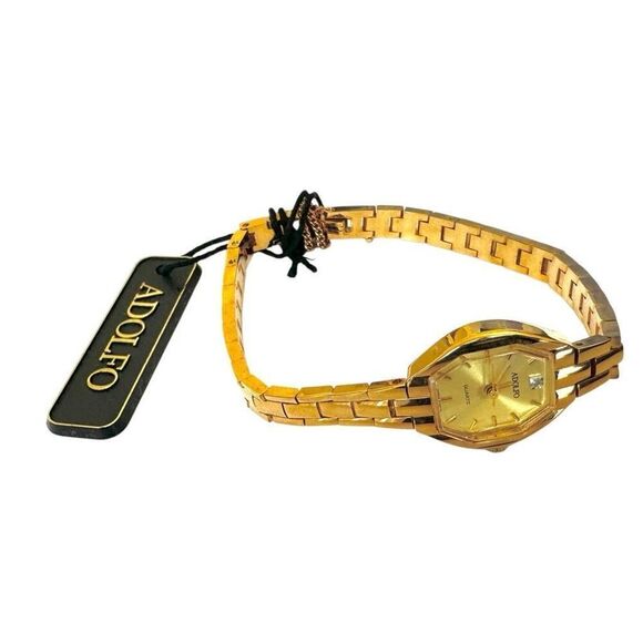 Adolfo Gold-Tone Quartz Watch w/ Diamond Accent main image 7